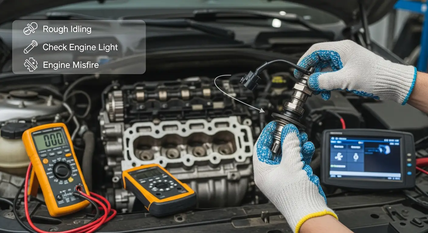 Senzor bregaste osovine uzrokuje probleme poput otežanog startanja motora, gubitka snage i nepravilnog rada, dijagnosticira se očitavanjem grešaka dijagnostičkim uređajem, a zamjena se preporučuje kada je senzor neispravan.