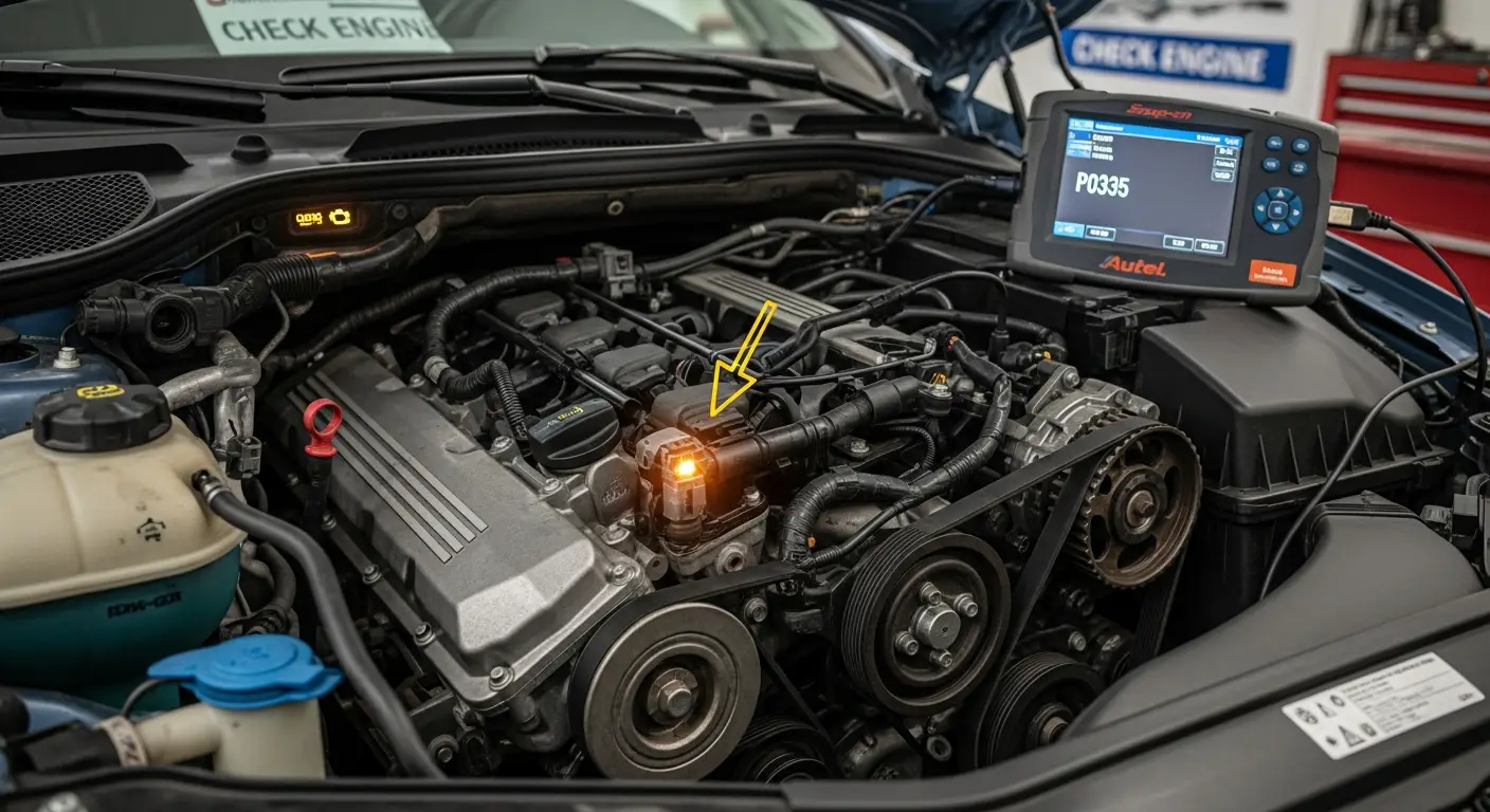 Simptomi neispravnog senzora radilice uključuju probleme s paljenjem motora, neravnomjeran rad u praznom hodu, smanjenje snage i gašenje motora tijekom vožnje.