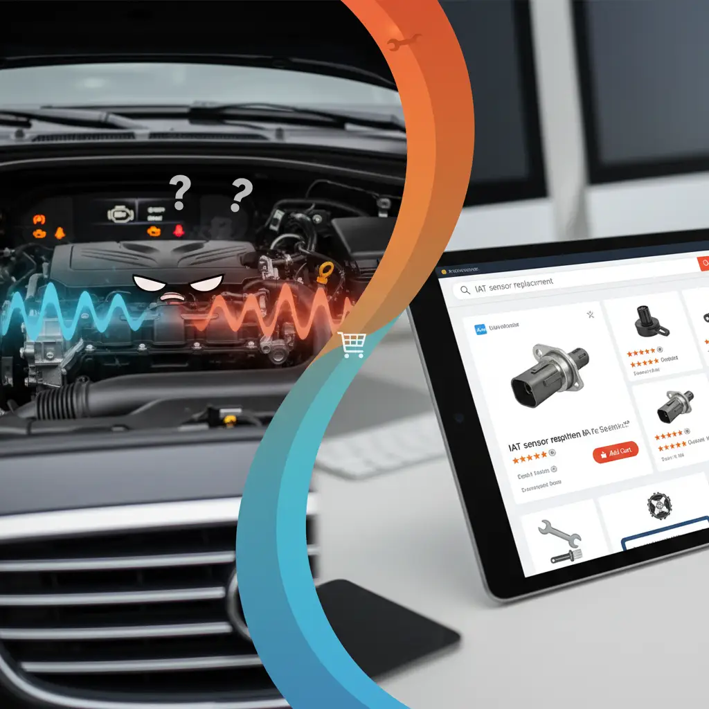 Crtež motora automobila s upaljenom lampicom 
