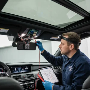 Dijagnosticiranje i popravak kvara na automobilskom krovnom prozoru tijekom online kupovine rezervnih dijelova i alata za brzu i jednostavnu zamjenu.