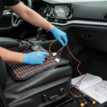 Dijagnosticiranje neispravnih grijanja sjedala: uzroci, vodič za popravak, online kupnja dijelova za auto sjedala, ilustracija alata i e-trgovine.