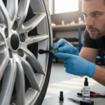 Oštećeni ventil na biciklu prikazan, uzroci poput trošenja i korozije, online kupnja zamjenskih ventila i alata za popravak.