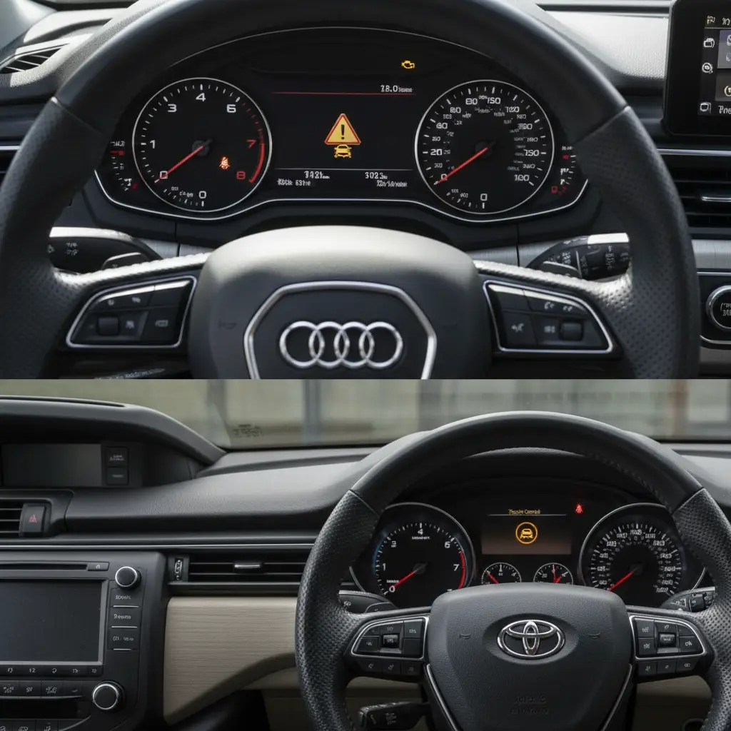 Kontrolna ili signalna lampica za proklizavanje kotača (traction control/fault lamp) na vozilu upozorava vozača na problem sa sustavom kontrole proklizavanja, što može biti važno prilikom online kupovine polovnih automobila.