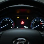 Upozorenje svjetlo kočionog sustava na online trgovini autodijelova, simbolizira važnost sigurnosnih komponenti prilikom kupovine putem interneta.