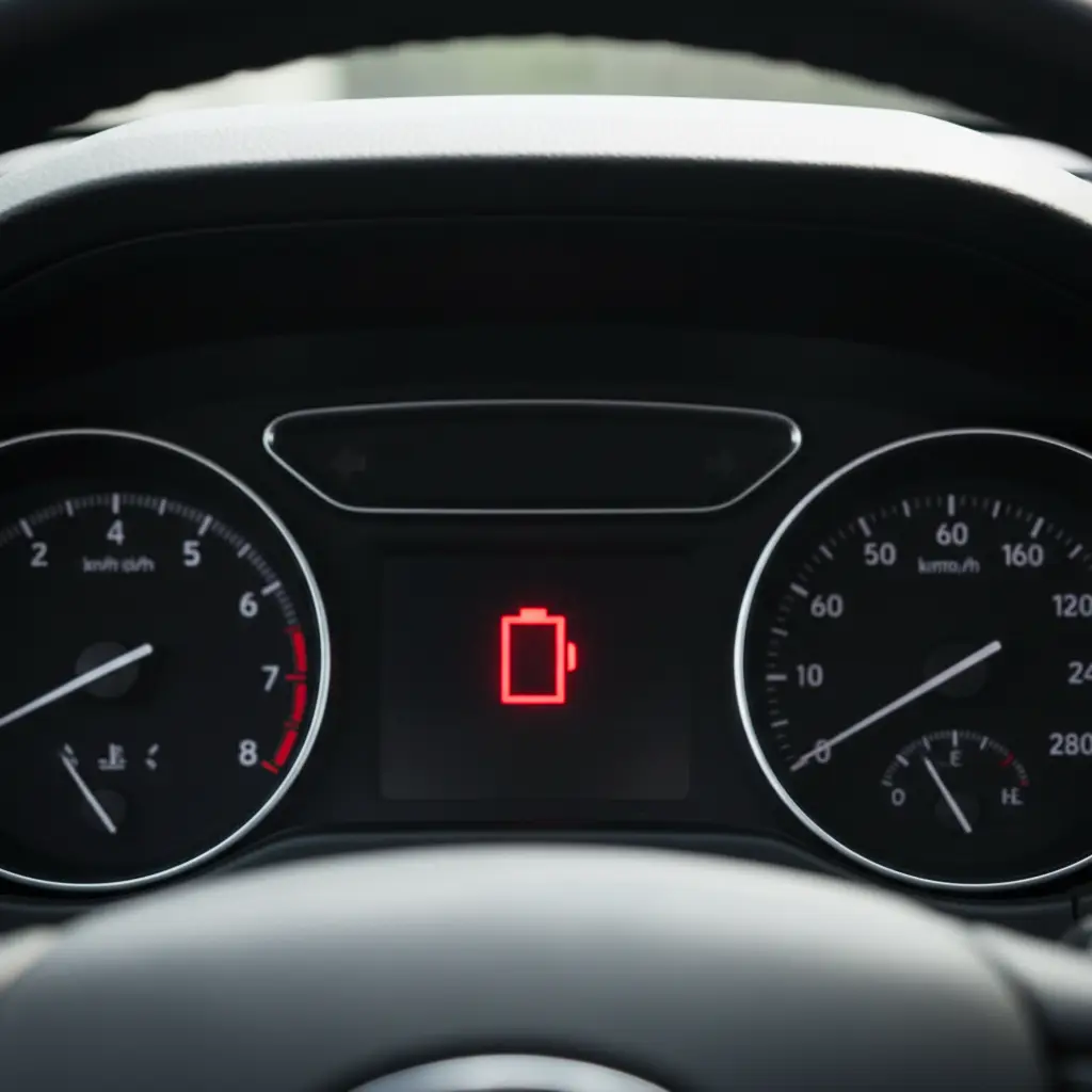 Upozorenje niske baterije na lampici, relevantno za online kupovinu elektroničkih uređaja, naglašava važnost pravovremenog punjenja i održavanja.