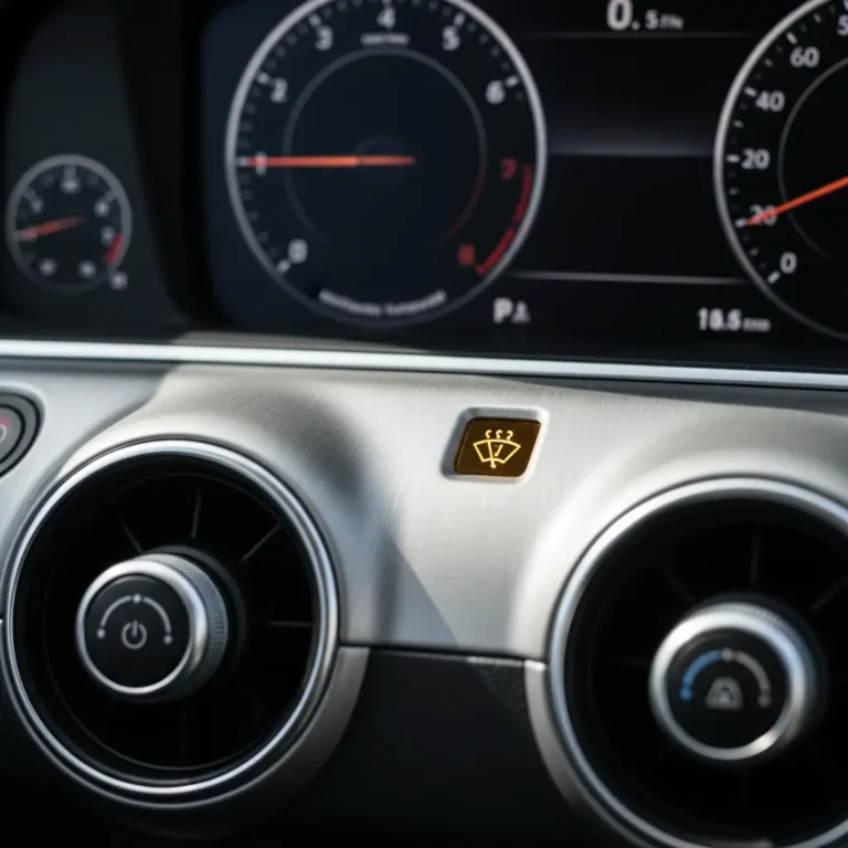 Lampica upozorenja za perilicu vjetrobrana na online trgovini auto dijelova, simbolizira potrebu za dolijevanjem tekućine.