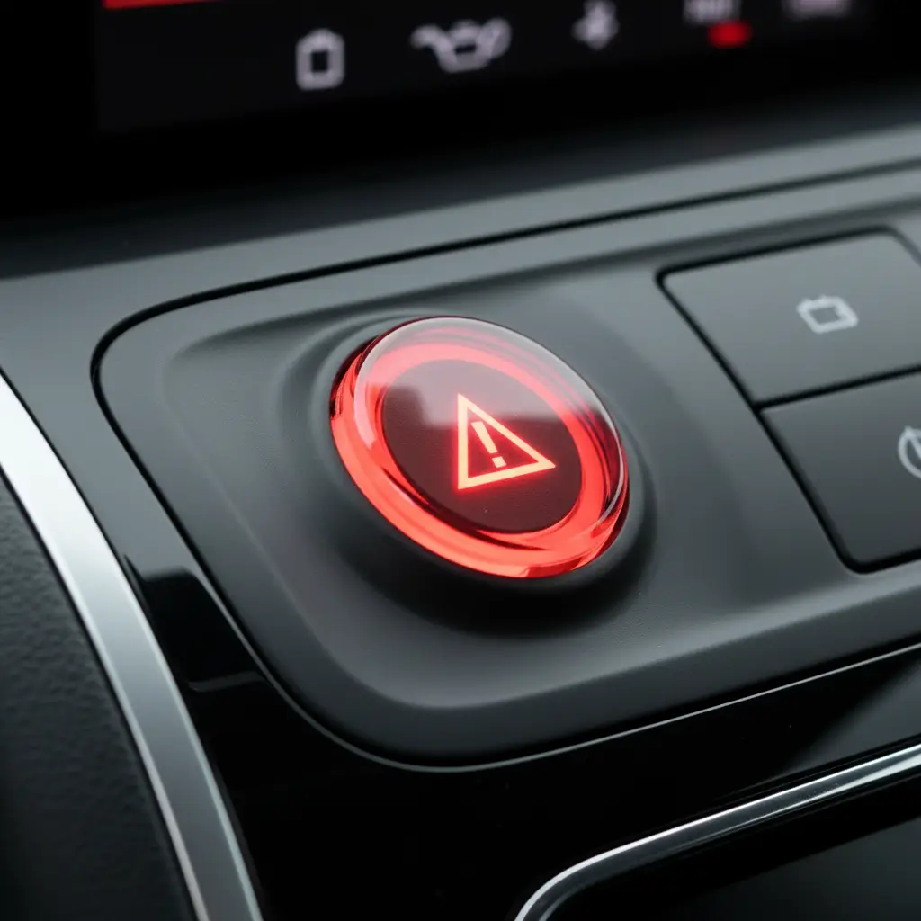 Glavna lampica upozorenja na instrument tabli automobila prikazuje se tijekom online kupovine autodijelova putem mobilnog uređaja.