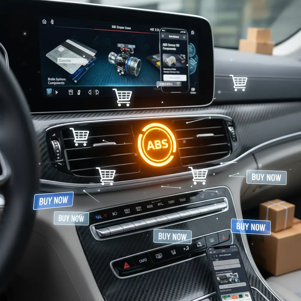 Na instrument ploči automobila svijetli žuta lampica s oznakom