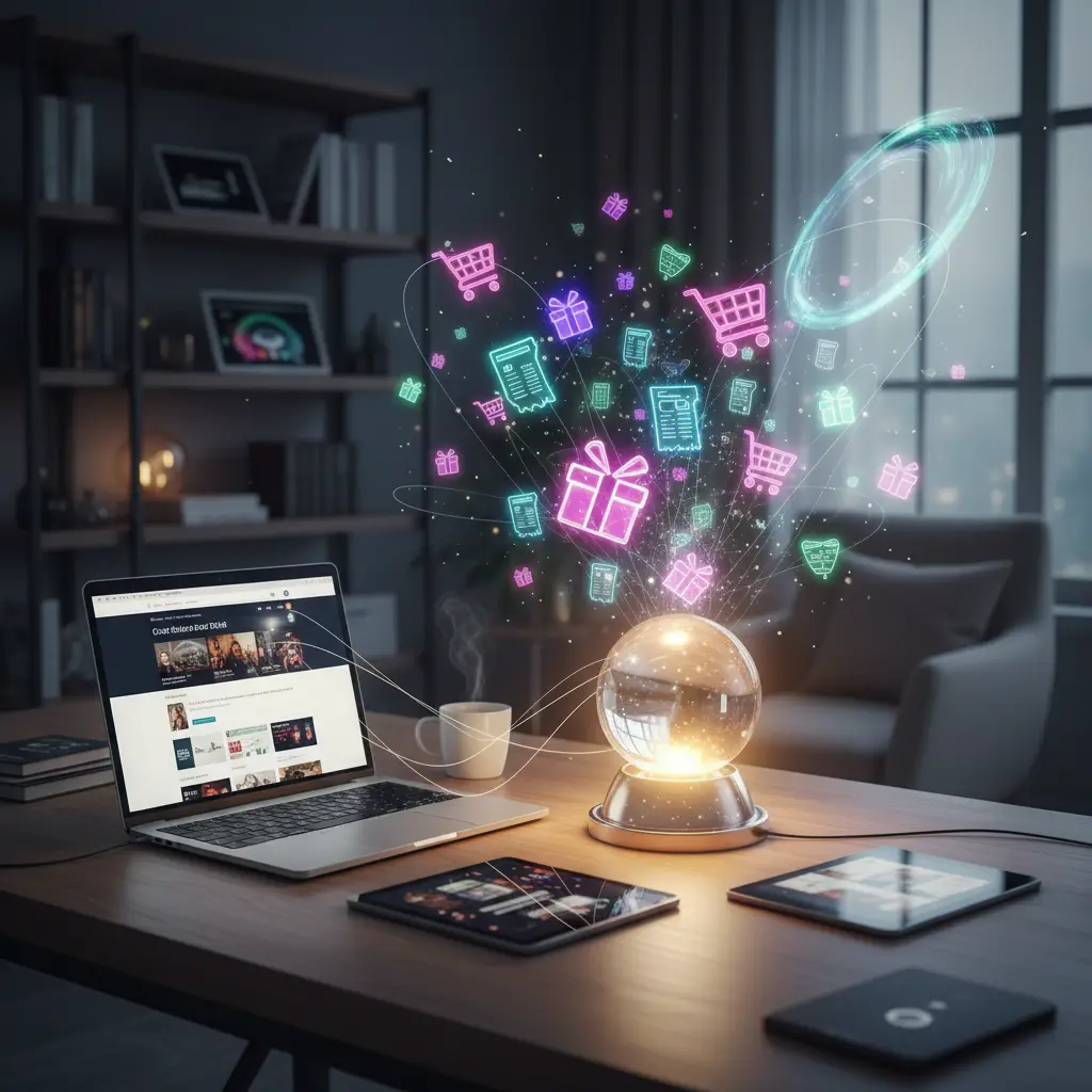 Pametna ESP lampa svijetli u različitim bojama dok korisnik putem mobitela upravlja njezinim svjetlosnim efektima. Na stolu pored lampe nalaze se elektroničke komponente i žarulje.