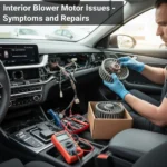 Simptomi i popravci problema s unutarnjim ventilatorom automobila, prikazani uz online kupovinu dijelova za brzu zamjenu.