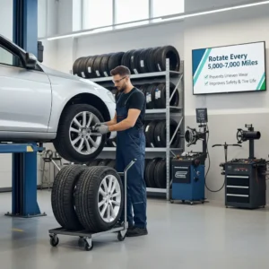 Rotacija guma svakih 10.000 km produžuje vijek trajanja, poboljšava sigurnost i učinkovitost online kupljenih automobilskih guma.