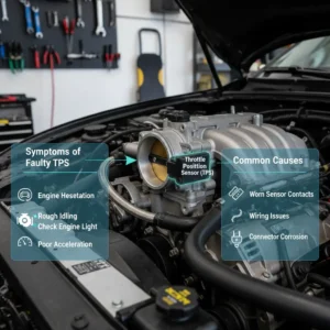 Simptomi i uzroci kvara TPS senzora: nepravilan rad motora, trzanje, loš odziv gasa, povećana potrošnja goriva, problemi pri online kupovini dijelova.
