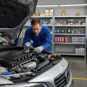 Uzroci zadrške motora pri ubrzavanju – dijagnoza sustava goriva, vizualizirani kroz elemente online kupovine i dijelova automobila.