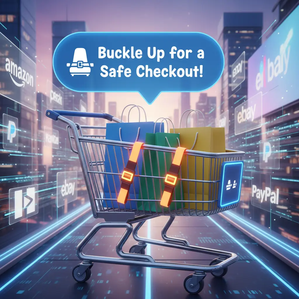 Vozač sjedi za volanom automobila, dok na kontrolnoj ploči svijetli crvena ikona koja podsjeća na vezanje sigurnosnog pojasa.
Odrasla osoba namješta sigurnosni pojas u automobilu, a na ekranu bljeska poruka 